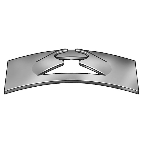 Spring Nut, #10-24, Flat Shape, Steel, Black Phosphate Finish, 100 PK