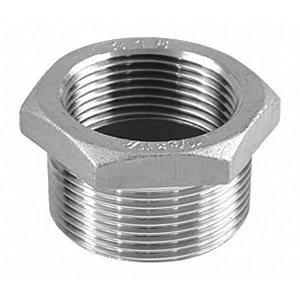 2-1/2" x 1-1/2" MNPT x FNPT 316 SS Hex Reducing Bushing