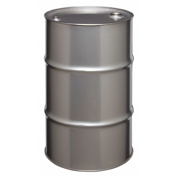 Closed Head Transport Drum, 304 Stainless Steel, 30 gal, Unlined, Silver