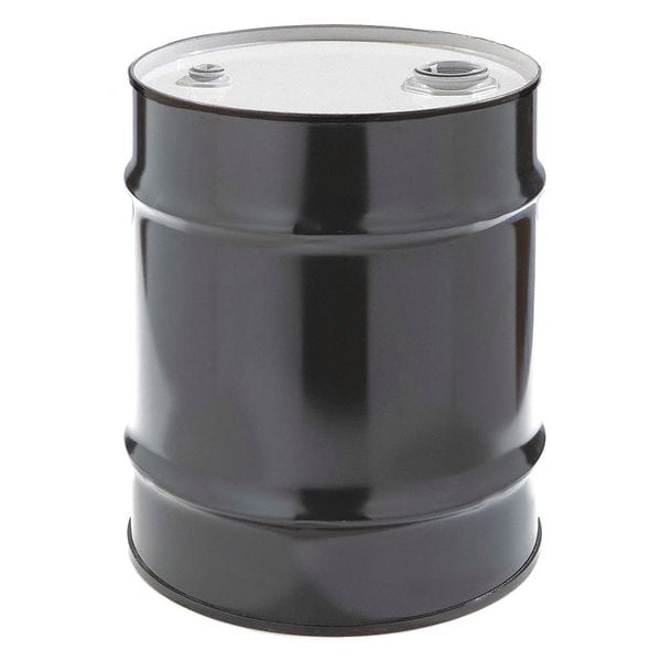 Closed Head Transport Drum, Steel, 10 gal, Lined, Black