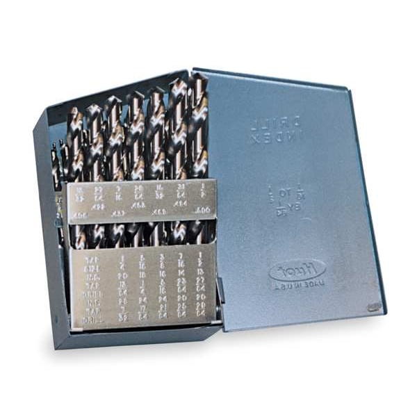 15PC 118 Degree General Purpose Jobber Lengh Drill Set Chicago-Latrobe 150-TN TiN HSS 1/16-1/2x1/32
