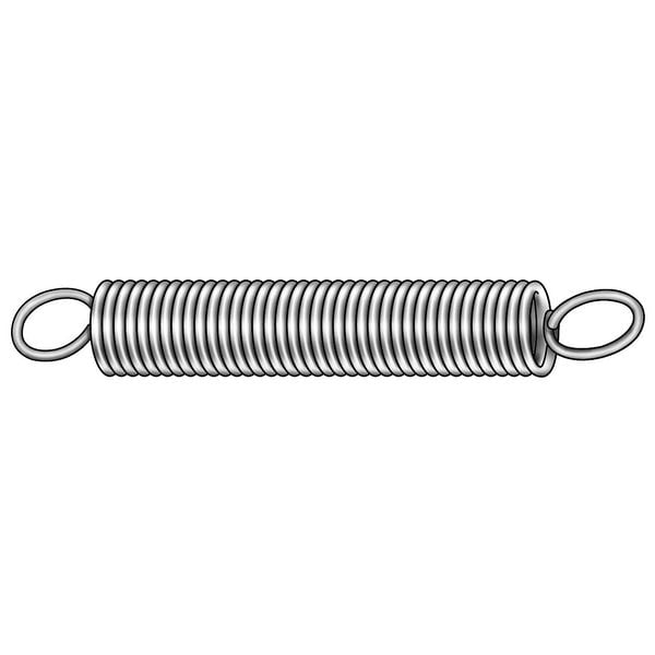 Ext Spring, Utility, Steel, 1 1/4 OAL, PK12, Load (Lbs.): 3.79