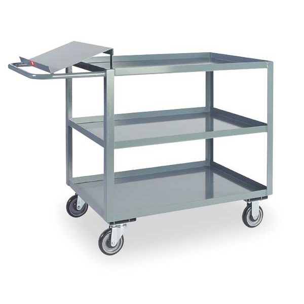 Order Picking Stock Cart, 1400 lb Load Capacity, 3 Shelves, 51 in L, 25 in W, 39 in H