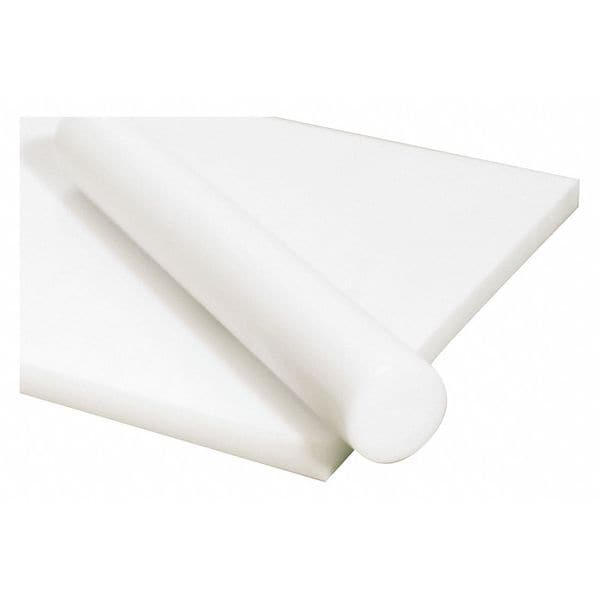 White Acetal Copolymer Sheet Stock 24" L x 24" W x 0.125" Thick