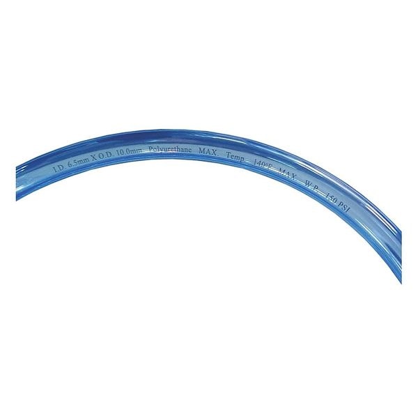 Tubing, 6.5 mmx10mm OD, 100 Ft, Clear Blue