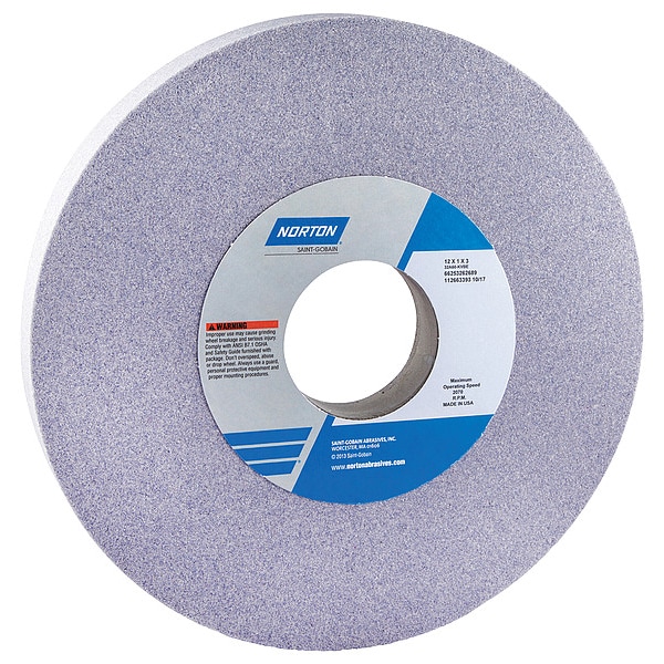 Grinding Wheel, T1, 12x1x3, AO, 46G, Med, Prpl