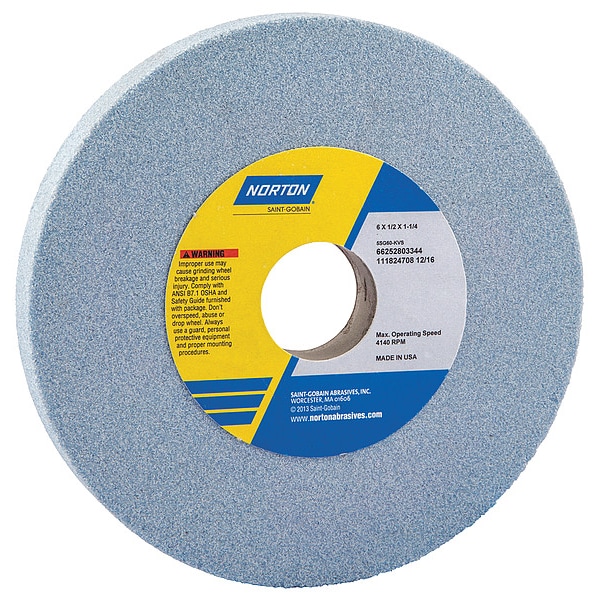 Grinding Wheel, T1, 6x1/2x1.25, CA, 60G, PK5