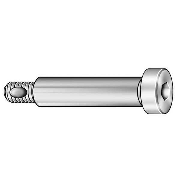 Self-Locking Precision Shoulder Screw, #10-32 Thr Sz, 1/4 in Thr Lg, 1/4 in Shoulder Lg, 5 PK