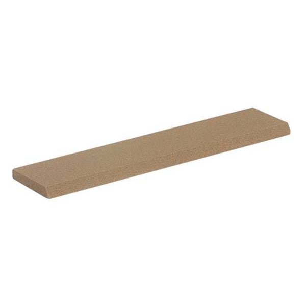 Reamer Stone, 5 in W, 1 in L, 3/16 in H, Aluminum Oxide, Brown, Orange