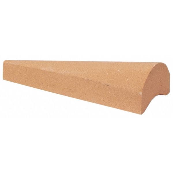 Gouge Sharpening Stone, 6 in W, 3/4 in L, Aluminum Oxide, Brown, Orange