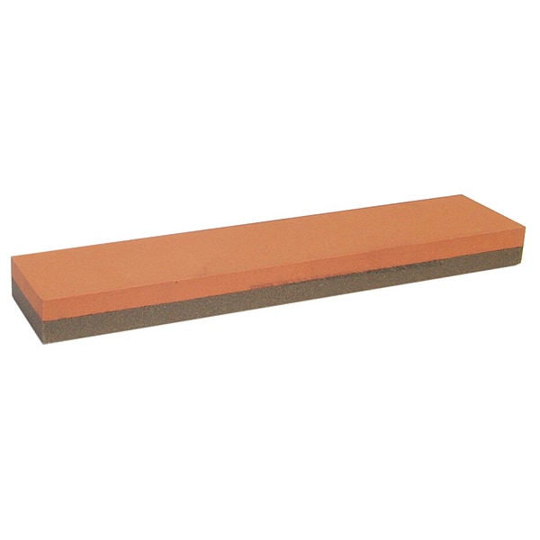 Combination Grit Benchstone, 11 1/2 in W, 2 1/2 in L, Aluminum Oxide, Brown, Orange