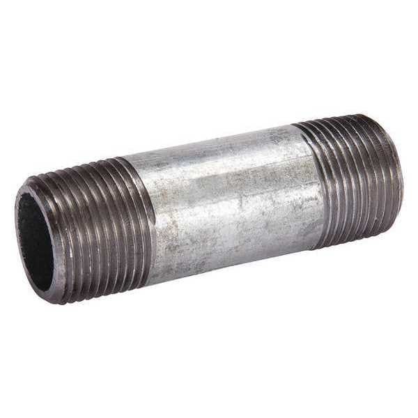4" MNPT x 10" TBE Galvanized Steel Pipe Nipple Sch 40