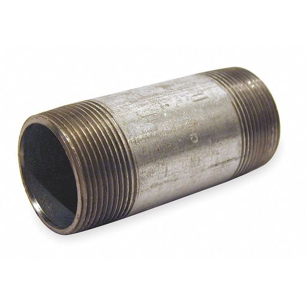 1" MNPT x 11" TBE Galvanized Steel Pipe Nipple Sch 40