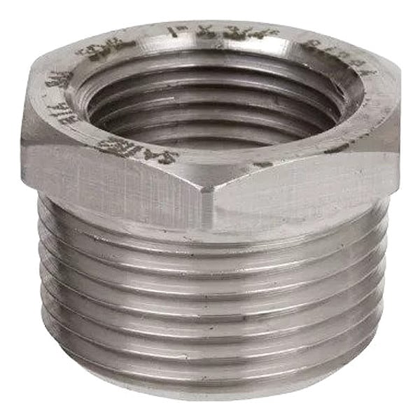 3" x 1-1/2" MNPT x FNPT SS Hex Reducing Bushing