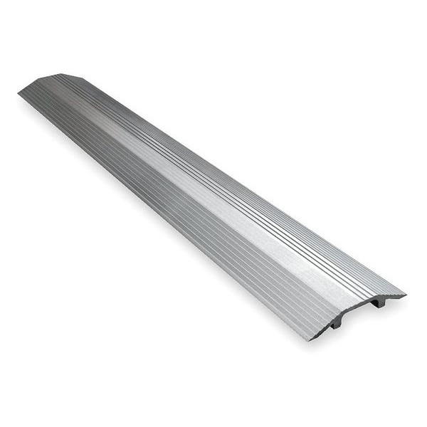 Cable Ramp, 1-1/8 in H, 3 ft L, 7-1/8 in W, 1 Channel, Aluminum, Silver