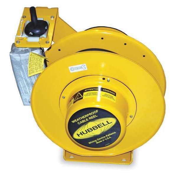 Cord Reel, 14 AWG, Yellow Reel Color, 50 ft Length