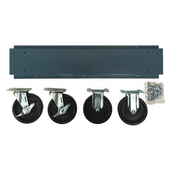 Optional Caster Kit, 5 In, Black, PK4