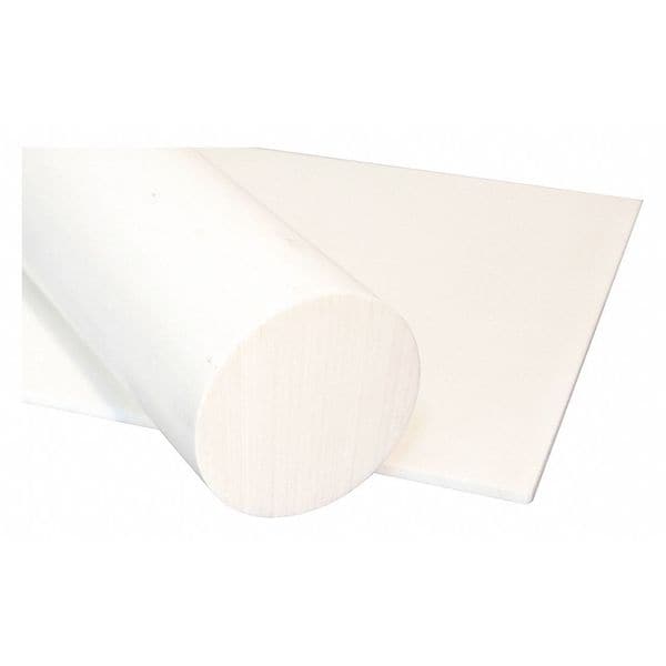 White PETP Sheet Stock 12" L x 12" W x 1.750" Thick