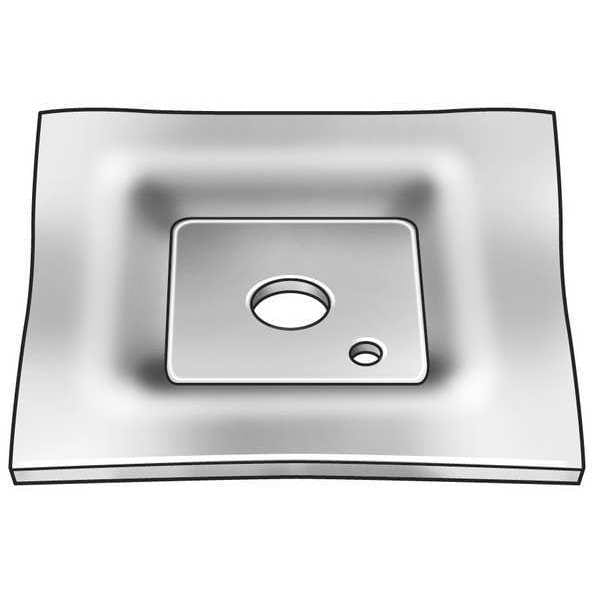 Grating Clip, Top, 1-2 Bar H, PK100, Fits Bearing Bar Spacing: 1 1/2 x 1 1/2 in