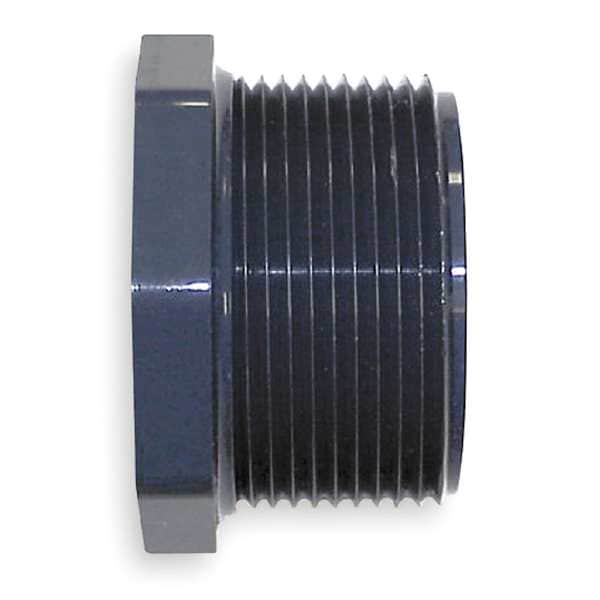 PVC Reducing Bushing, MNPT x FNPT, 4 in x 2 in Pipe Size