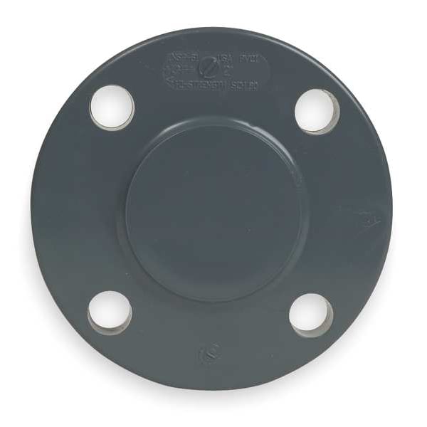 PVC Blind Flange, Flanged, 2-1/2 in Pipe Size