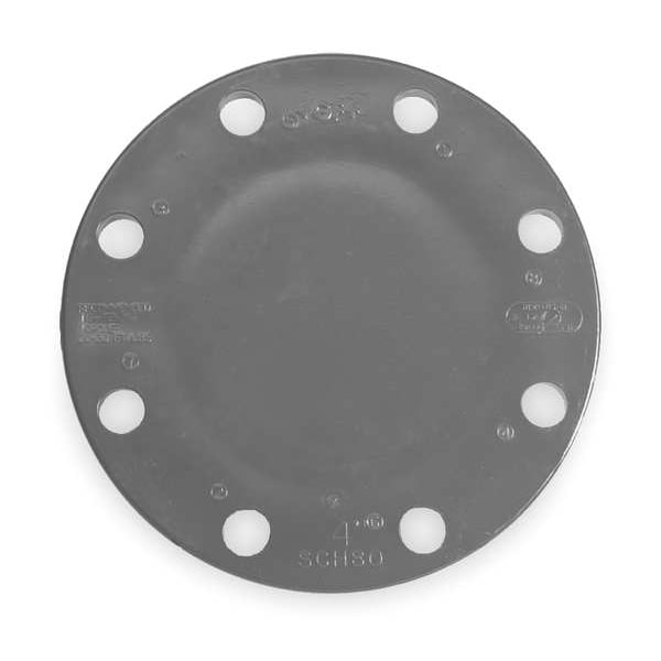 PVC Blind Flange, Flanged, 1-1/2 in Pipe Size