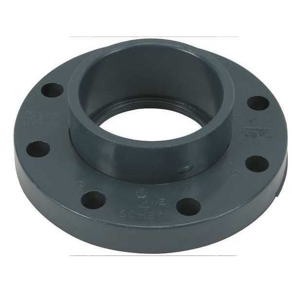 PVC PVC Flange, FNPT, 4 in Pipe Size