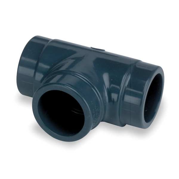 PVC Tee, FNPT x FNPT x FNPT, 2-1/2 in Pipe Size