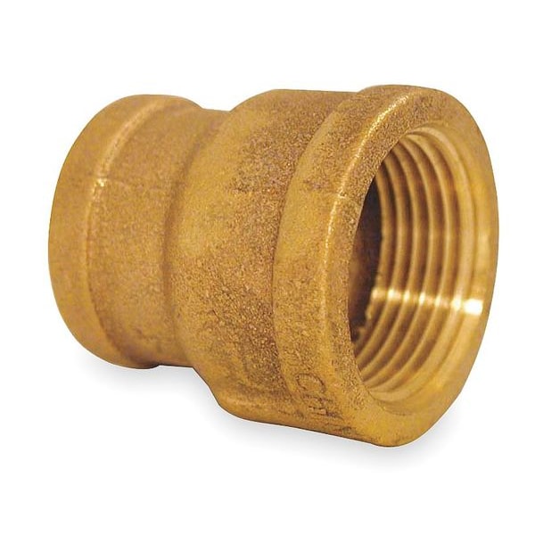 Coupling Brass Coupling, 1 1/2 in Female NPT X 1 in Female NPT