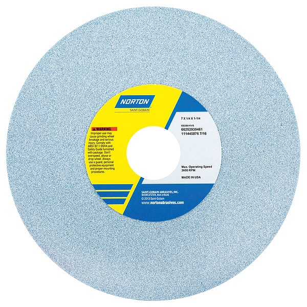 Grinding Wheel, T1, 7x1/4x1.25, CA, 60G, PK5