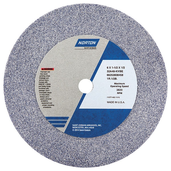 Straight Cup Wheel, 6 Diax1.5 Tx1/2AH, PK5