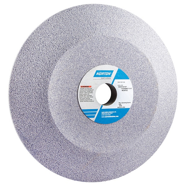 Dish Grinding Wheel, 10x1x1-1/4 In, AO, 54G
