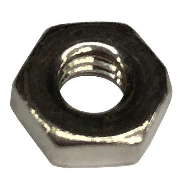 Hex Nut, #8-32, 18-8 Stainless Steel, Not Graded, Plain, 1/8 in Ht, 20000 PK