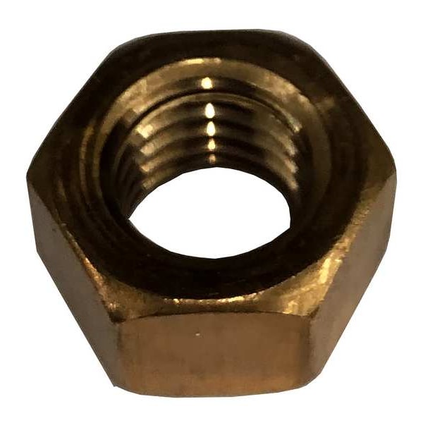 Hex Nut, 5/8"-11, Silicon Bronze, Not Graded, Plain, 35/64 in Ht, 10 PK