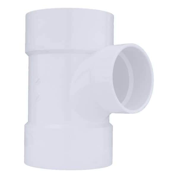 PVC Sanitary Tee, Hub, 6 in x 6 in x 4 in Pipe Size