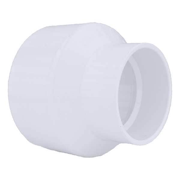 PVC Reducer, Hub, 6 in x 4 in Pipe Size