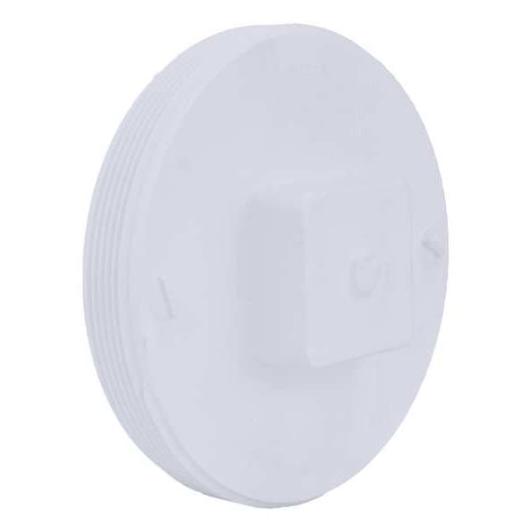 PVC Cleanout Plug, MNPT, 6 in Pipe Size