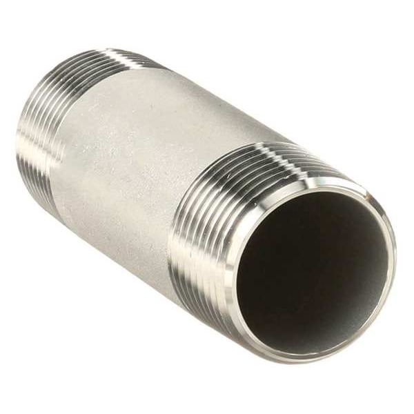 1-1/2" MNPT x 12" TBE Stainless Steel Pipe Nipple Sch 40