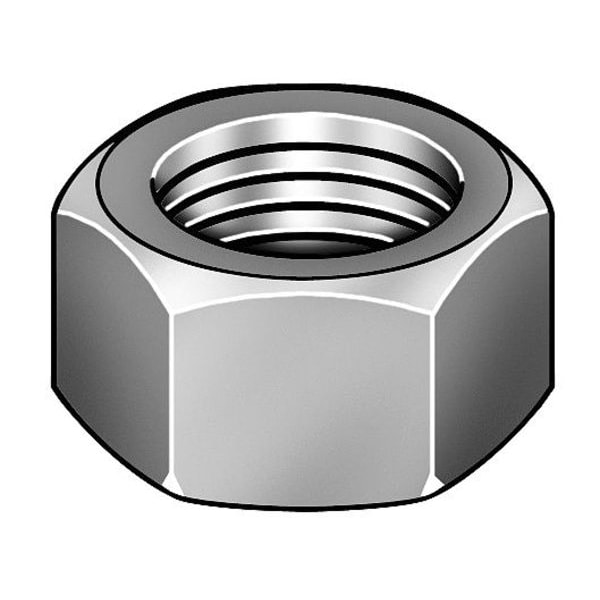 Hex Nut, 5/8"-11, Steel, Grade 8, Zinc Plated, 35/64 in Ht, 450 PK