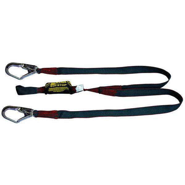 Manyard(TM) II Arc Flash Rated Shock Absorbing Lanyard, 6 ft. Length, Web Loop, Polyester, 2 Leg(s)