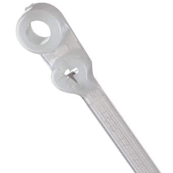 Cable Tie, 8 in L, 1-3/4 in Max Bundle Dia., Natural, Nylon 6/6, 50 lb Strength, 1000 PK