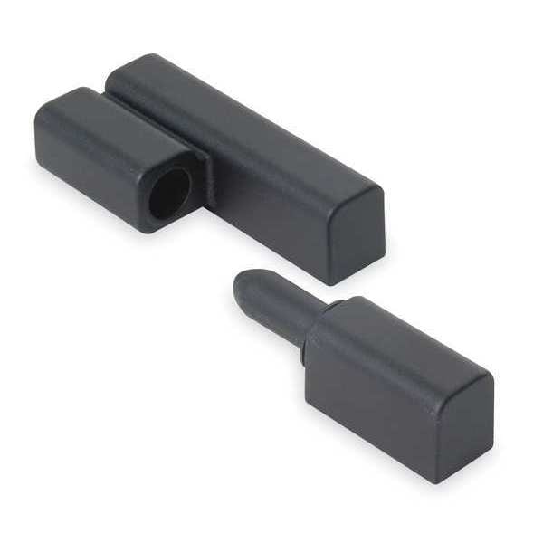 Lift-Off Hinge, Zinc, Full Surface Mounting, 1 1/4 in Leaf W x 2 1/2 in Leaf H, Black Powder Coat