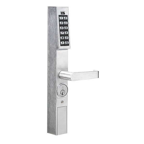Electronic Lock, Satin Chrome, 12 Button