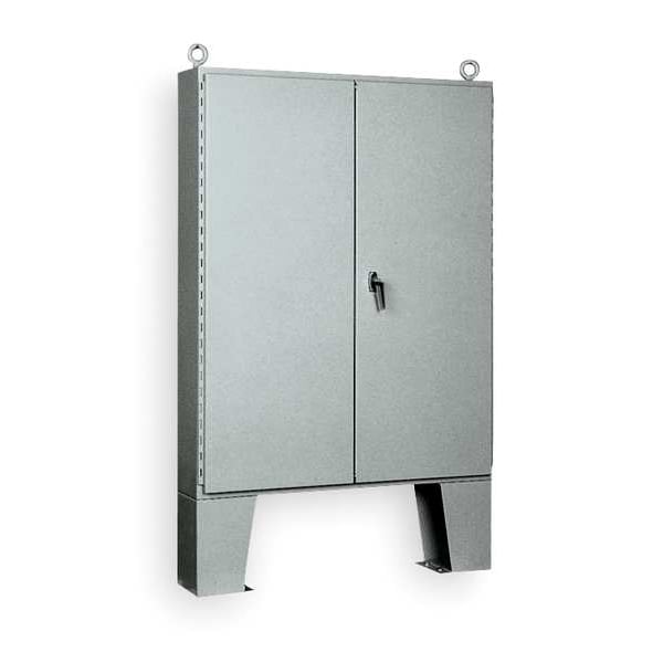 3 Point Latch with Padlock Handle Electrical Enclosures, 60 in H, 10 in D, 48 in W, 12, Steel