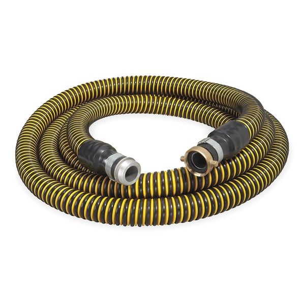 1-1/2" ID x 20 ft PE Discharge & Suction Hose BK/YL
