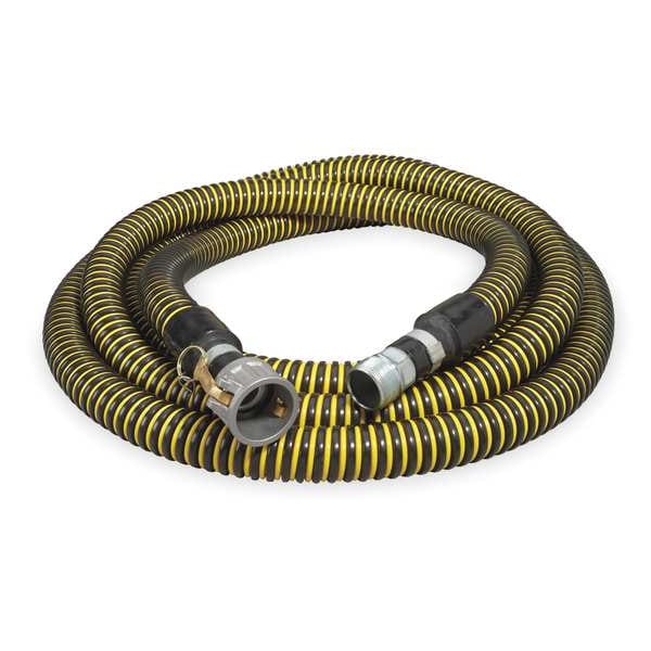 1-1/2" ID x 20 ft PE Discharge & Suction Hose BK/YL