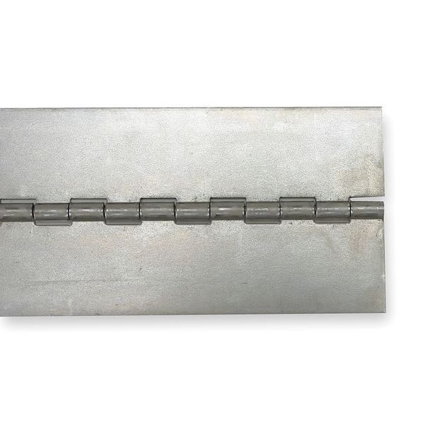 Piano Hinge, Aluminum Alloy, Full Surface Mounting, 1 1/2 in Leaf W x 48 in Leaf H, Aluminum