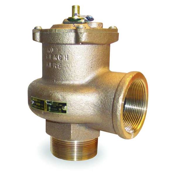Safety Relief Valve, 2 In, 15 psi, Bronze