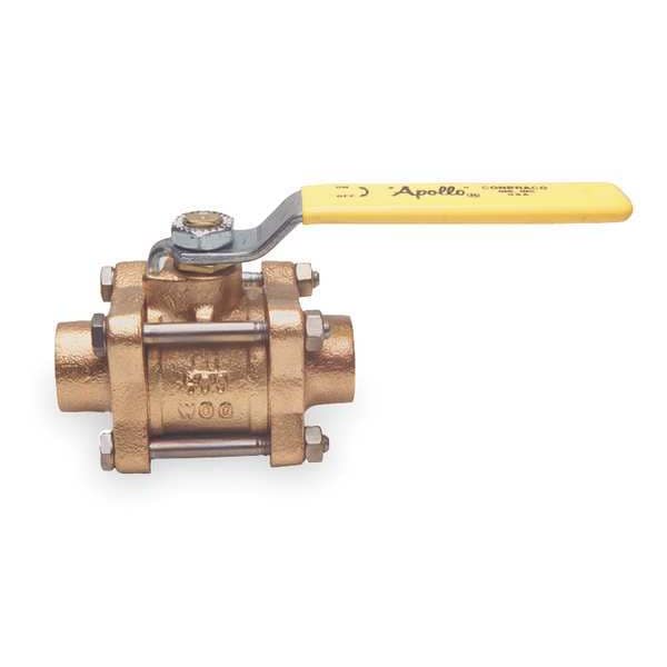 1-1/4" Sweat Bronze Ball Valve Inline
