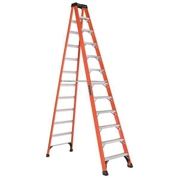 12 ft Fiberglass Stepladder, 375 lb Capacity
